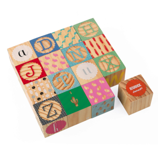 Kubix – 16 cubes alphabet gravés